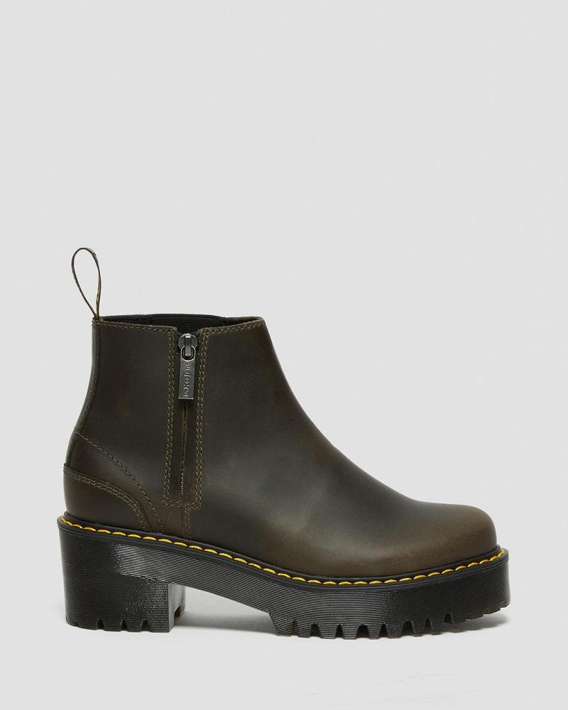 Botas de Tacon Dr Martens Rometty Cuero Mujer Marrom | MX 628OKI